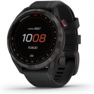 Garmin Approach S42, GPS Golf Smartwatch, Lightweight with 1.2 Touchscreen, 42k+ Preloaded Courses, Gunmetal Ceramic Bezel and Black Silicone Band, 010-02572-10