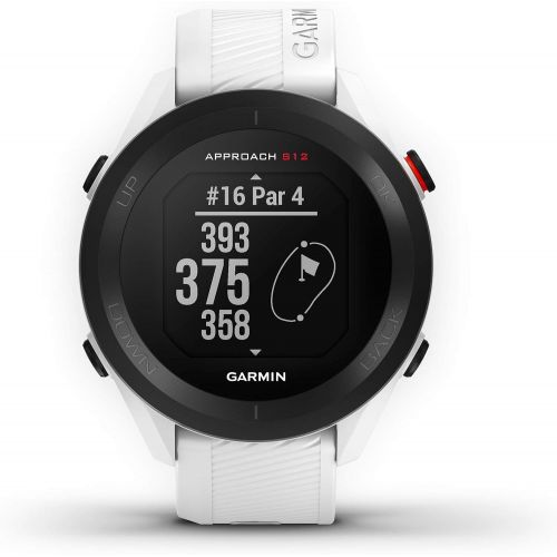 가민 Garmin Approach S12, Easy-to-Use GPS Golf Watch, 42k+ Preloaded Courses, White, 010-02472-02