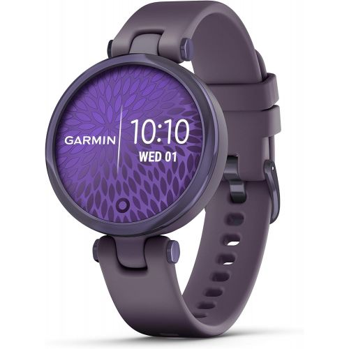 가민 Garmin Lily, Small GPS Smartwatch with Touchscreen and Patterned Lens, Dark Purple