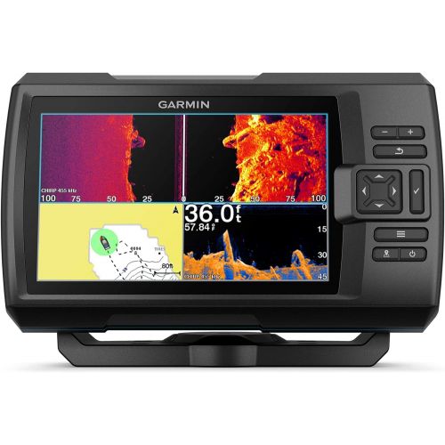 가민 Garmin Striker Vivid 7sv, Easy-to-Use 7-inch Color Fishfinder and Sonar Transducer, Vivid Scanning Sonar Color Palettes (010-02553-00)