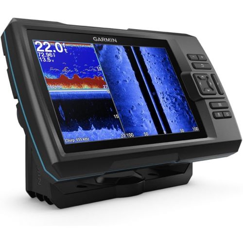 가민 Garmin Striker 7SV with Transducer, 7 GPS Fishfinder with Chirp Traditional, ClearVu and SideVu Scanning Sonar Transducer and Built in Quickdraw Contours Mapping Software, 7 inches