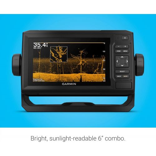 가민 Garmin ECHOMAP UHD 63cv, Keyed Chartplotter with U.S. LakeVu? g3 and GT24UHD-TM transducer