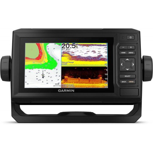 가민 Garmin ECHOMAP UHD 63cv, Keyed Chartplotter with U.S. LakeVu? g3 and GT24UHD-TM transducer