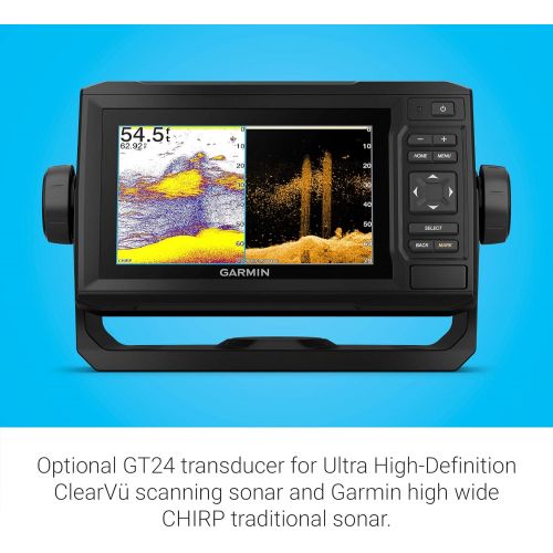 가민 Garmin ECHOMAP UHD 64Cv, 6 Keyed Chartplotter with U.S. BlueChart G3