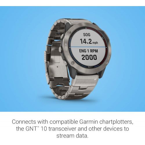 가민 Garmin quatix 6X Multisport Marine Smartwatch, Comprehensive Boat Connectivity (010-02157-30)