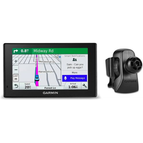 가민 Garmin DriveSmart 51 NA LMT-S Vent Mount Bundle (010-01680-02) with Lifetime Maps/Traffic, Live Parking, Bluetooth,WiFi, Smart Notifications, Voice Activation, Driver Alerts