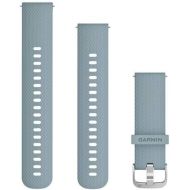 [아마존베스트]Garmin Quick Release Accessory Band 20 mm- Dark Brown Leather Large, Seafoam-Silver (010-12691-06)