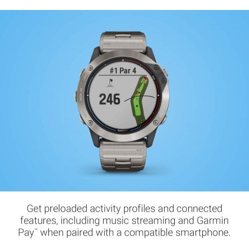 가민 [아마존베스트]Garmin quatix 6 Multisport Marine Smartwatch, Comprehensive Boat Connectivity (010-02157-30)