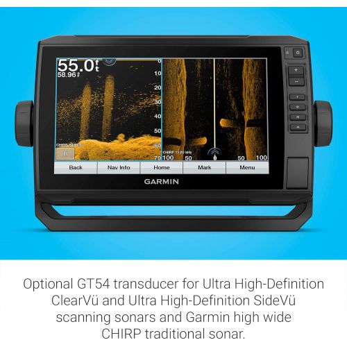 가민 [아마존베스트]Garmin ECHOMAP UHD 93sv, 9 Keyed-Assist Touchscreen Chartplotter with U.S. LakeVu g3 and GT54UHD-TM transducer