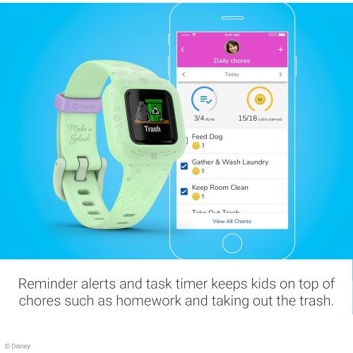 가민 [아마존베스트]Garmin vivofit jr. 3, Fitness Tracker for Kids, Swim-Friendly, Up to 1-Year Battery Life, Disney The Little Mermaid