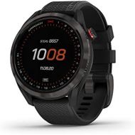 Garmin Approach S42, GPS Golf Smartwatch, Lightweight with 1.2 Touchscreen, 42k+ Preloaded Courses, Gunmetal Ceramic Bezel and Black Silicone Band, 010-02572-10