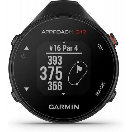 가민 Garmin Approach G12, Clip-on Golf GPS Rangefinder, 42k+ Preloaded Courses, 010-02555-00