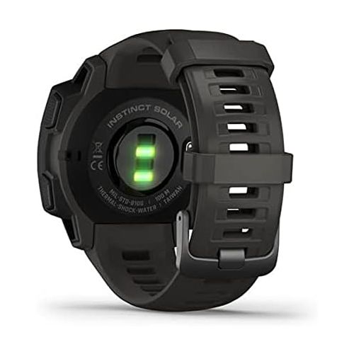 가민 Garmin Instinct Solar, Rugged Outdoor Smartwatch with Solar Charging Capabilities, Built-in Sports Apps and Health Monitoring, Graphite