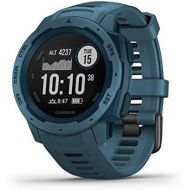 Garmin Instinct, Rugged Outdoor Watch with GPS, Features Glonass and Galileo, Heart Rate Monitoring and 3-Axis Compass, Lakeside Blue