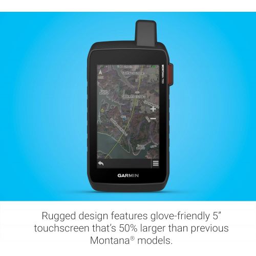 가민 Garmin Montana 750i, Rugged GPS Handheld with Built-in inReach Satellite Technology and 8-megapixel Camera, Glove-Friendly 5 Color Touchsreen (010-02347-00)