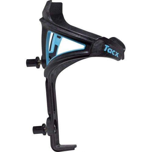 가민 Garmin TacX Circo Bottle Cages, Simple and Slim Shape to Fit Every Bike, Lightweight Carbon Shell and Durable Glass Fiber Core, Matte Black/Light Blue, one Size (T-6500.25)