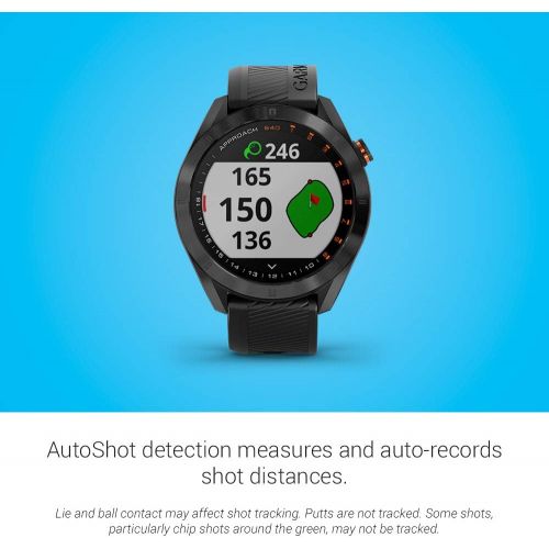 가민 Garmin Approach S40, Stylish GPS Golf Smartwatch, Lightweight with Touchscreen Display, Black