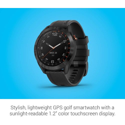 가민 Garmin Approach S40 Bundle, Stylish GPS Golf Smartwatch, Includes Three CT10 Club Trackers, Black