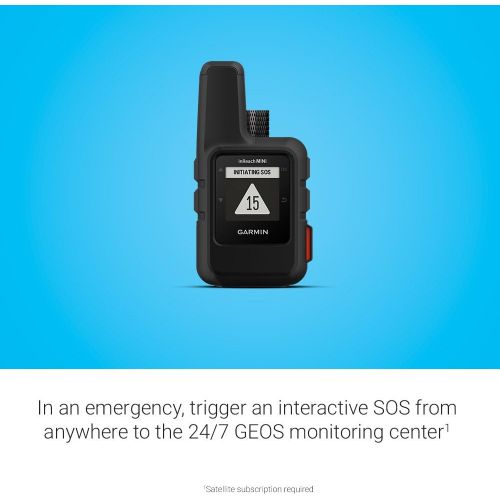 가민 Garmin 010-01879-01 InReach Mini, Lightweight and Compact Satellite Communicator, Black, 1.27 inches