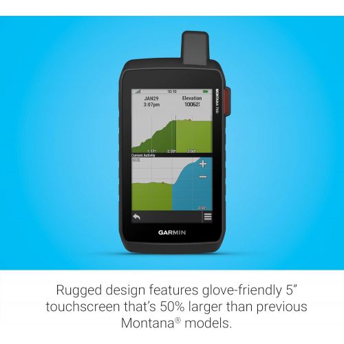 가민 Garmin Montana 700i, Rugged GPS Handheld with Built-in inReach Satellite Technology, Glove-Friendly 5 Color Touchscreen