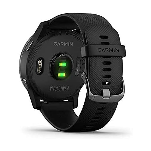 가민 Newest Garmin vivoactive 4 GPS Smartwatch, Lightweight,Waterproof, Phone-Free Music, Built-in Sports APPs, Smart Notifications, Advance Sleep Monitoring, Ghost Manta Silicon Brand