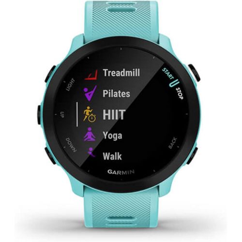 가민 Garmin Forerunner 55, GPS Running Watch with Daily Suggested Workouts, Up to 2 weeks of Battery Life, Aqua