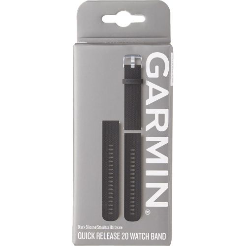 가민 Garmin Quick Release Band, Black Silicone Band with Stainless Hardware, 010-12561-02