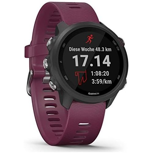 가민 [아마존베스트]Garmin Forerunner 245 GPS Running Watch with Individual Training Plans, Special Running Features & Detailed Training Analysis, 3 cm Colour Display, Battery Life Up To 7 Days, Water