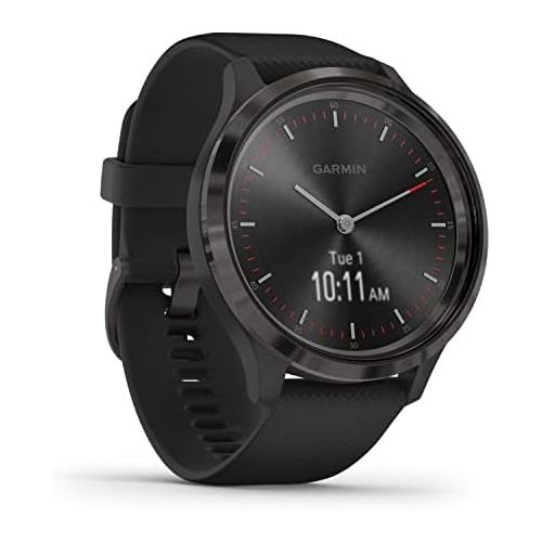 가민 [아마존베스트]Garmin vivomove Stylish Hybrid Smart Watch with Analogue Hands & OLED Display for Slim Wrist Sports Apps & Fitness Health Data Waterproof 5-Day Battery Life, l