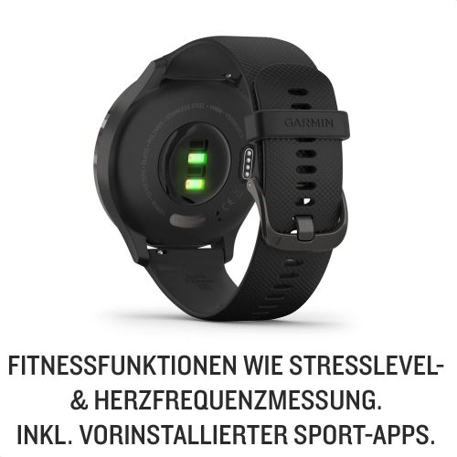 가민 [아마존베스트]Garmin vivomove Stylish Hybrid Smart Watch with Analogue Hands & OLED Display for Slim Wrist Sports Apps & Fitness Health Data Waterproof 5-Day Battery Life, l
