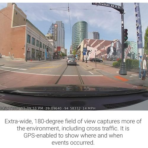 가민 Garmin Dash Cam 55, 1440p 2.0 LCD Screen, Extremely Small GPS-Enabled Dash Camera with Voice Control, Loop Recording, G-Sensor and Driver Alerts, Includes Memory Card