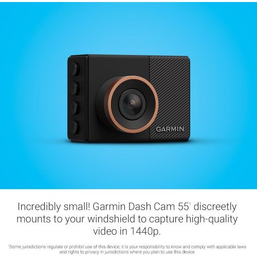 가민 Garmin Dash Cam 65W 1080P w 180-Degree Field of View (010-01750-05) with 1 Year Extended Warranty