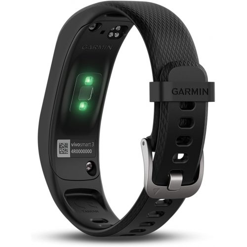 가민 Garmin vivosmart 3, Fitness/Activity Tracker with Smart Notifications and Heart Rate Monitoring, Black ,Small-Medium