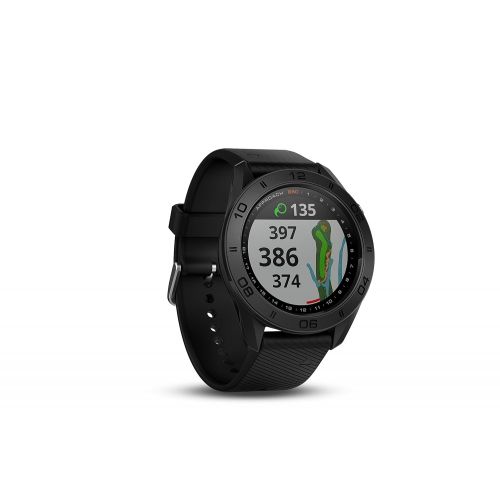 가민 Garmin Approach S60, Premium GPS Golf Watch with Touchscreen Display and Full Color CourseView Mapping, Black w/Silicone Band