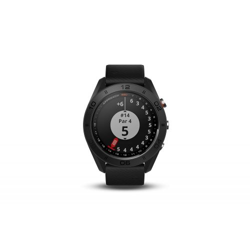 가민 Garmin Approach S60, Premium GPS Golf Watch with Touchscreen Display and Full Color CourseView Mapping, Black w/Silicone Band