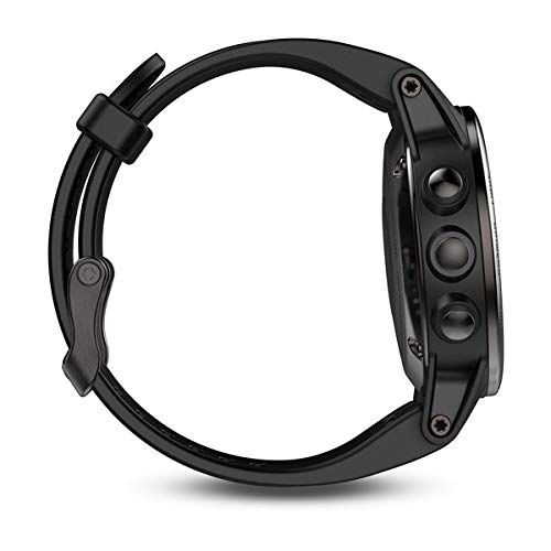 가민 Garmin fnix 5s, Premium and Rugged Smaller-Sized Multisport GPS Smartwatch, Sapphire Glass, Black
