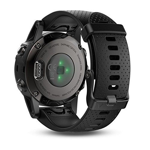 가민 Garmin fnix 5s, Premium and Rugged Smaller-Sized Multisport GPS Smartwatch, Sapphire Glass, Black