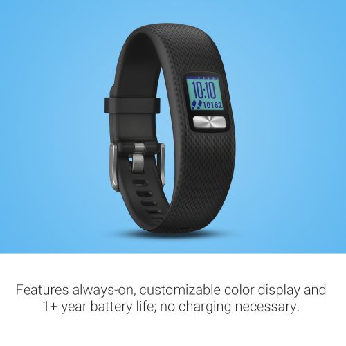 가민 Garmin vivofit 4 activity tracker with 1+ year battery life and color display. Small/Medium, Black. 010-01847-00