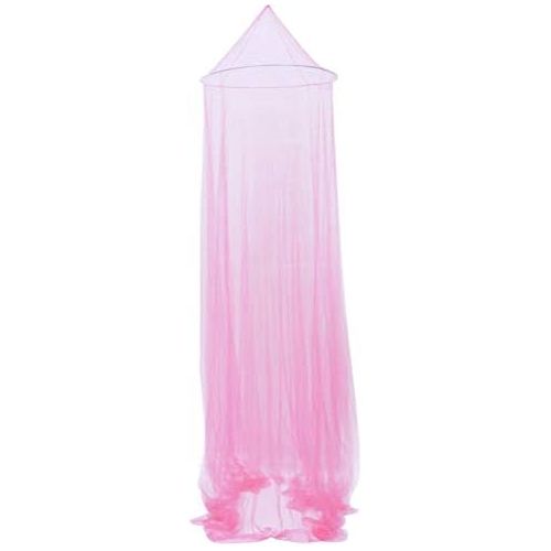  [아마존베스트]Garneck Round Lace Bed Canopy Mosquito Net Curtains Princess Dome Netting Insect Protection Hanging Canopy Girl Play Tent Sleeping Room Decor (Light Pink)