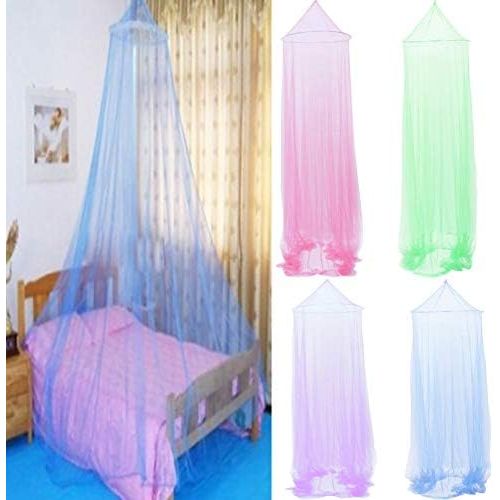  [아마존베스트]Garneck Round Lace Bed Canopy Mosquito Net Curtains Princess Dome Netting Insect Protection Hanging Canopy Girl Play Tent Sleeping Room Decor (Light Pink)