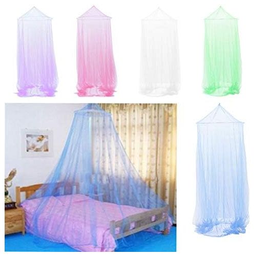  [아마존베스트]Garneck Round Lace Bed Canopy Mosquito Net Curtains Princess Dome Netting Insect Protection Hanging Canopy Girl Play Tent Sleeping Room Decor (Light Pink)