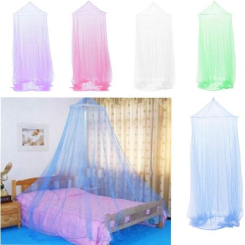  [아마존베스트]Garneck Round Lace Bed Canopy Mosquito Net Curtains Princess Dome Netting Insect Protection Hanging Canopy Girl Play Tent Sleeping Room Decor (Light Pink)