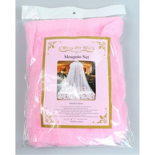  [아마존베스트]Garneck Round Lace Bed Canopy Mosquito Net Curtains Princess Dome Netting Insect Protection Hanging Canopy Girl Play Tent Sleeping Room Decor (Light Pink)