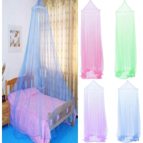  [아마존베스트]Garneck Round Lace Bed Canopy Mosquito Net Curtains Princess Dome Netting Insect Protection Hanging Canopy Girl Play Tent Sleeping Room Decor (Light Pink)