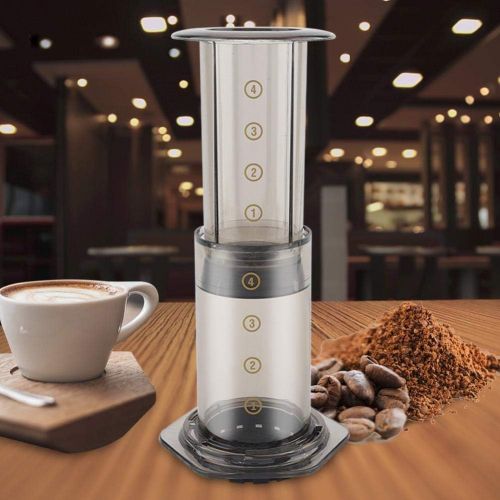  [아마존베스트]Garosa Press Coffee Maker Handmade Coffee Press Coffee Pot High Temperature Resistant PETManual Espresso Machines with Extra Filter, Funnel, Measuring Spoon and Filter Paper