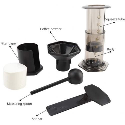  [아마존베스트]Garosa Press Coffee Maker Handmade Coffee Press Coffee Pot High Temperature Resistant PETManual Espresso Machines with Extra Filter, Funnel, Measuring Spoon and Filter Paper