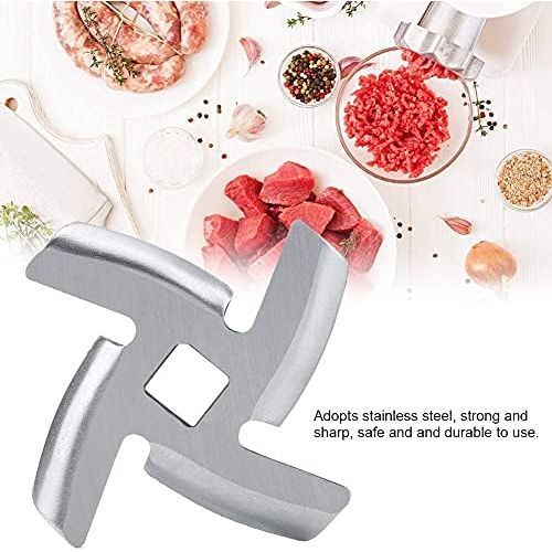  [아마존베스트]Garosa Pack of 2 Chef Mincer Blade Replacement Stainless Steel Kitchen Food Meat Mincer Crusher Meat Grinder Cutter Knife Replacement for Electric or Manual (S)