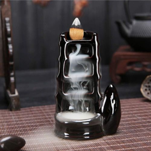  인센스스틱 Garosa Waterfall Incense Burner, Ceramic Backflow Joss Stick Holder Tower Incense Aromatherapy Burner(#5)