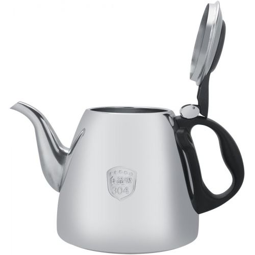  Garsent Edelstahl Teekanne, Induktionsherd Kaffeekanne mit Hitzebestandige Griff Teekessel fuer Kueche, Cafeteria, Hotel, Restaurant und Buero(1.5L)