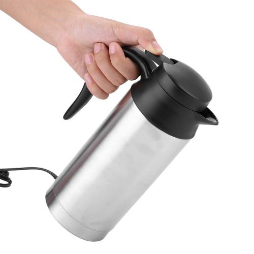  Garsent 750ml Auto Elektrische Wasserkocher, Edelstahl 24V Zigarettenanzuender Thermobecher Wasserbecher fuer Wasser Kaffee Getranke Heizung